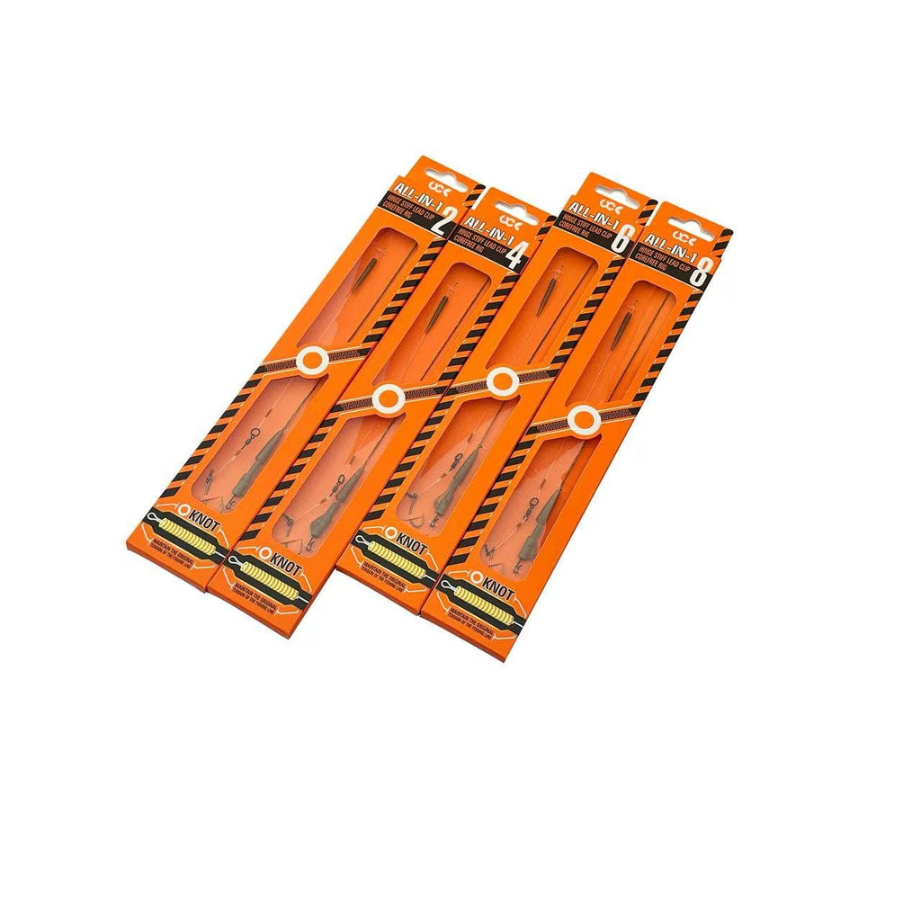 "No-Knot" 100% Strength All-In-1 Rig System (Ready Tied Leader & Hook)