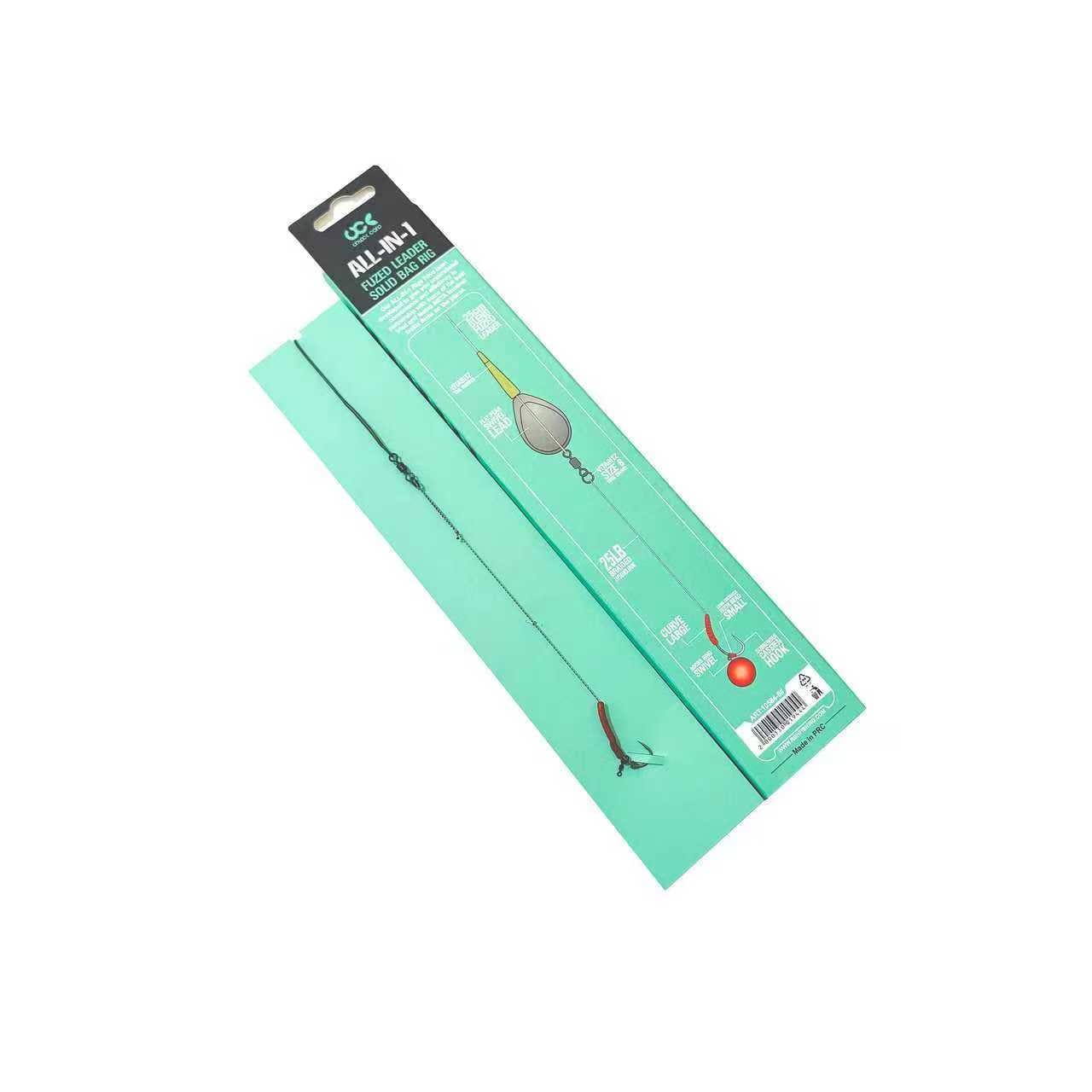 "No-Knot" All-In-1 Solid Bag Rig System (Fused Leader & Hook)