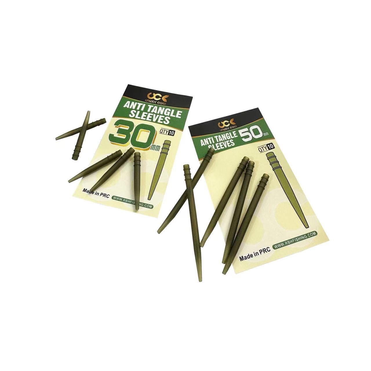 "Kick-It" Anti-Tangle Rig Sleeves (30mm / 50mm) - 10 Pack