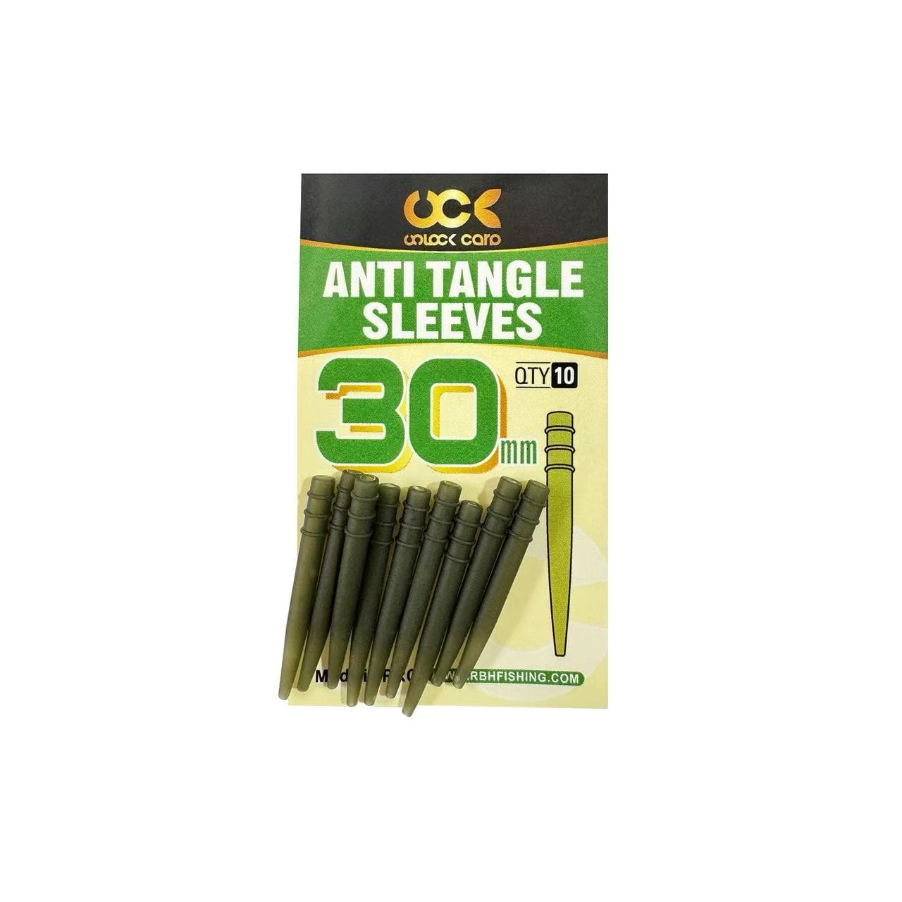 "Kick-It" Anti-Tangle Rig Sleeves (30mm / 50mm) - 10 Pack