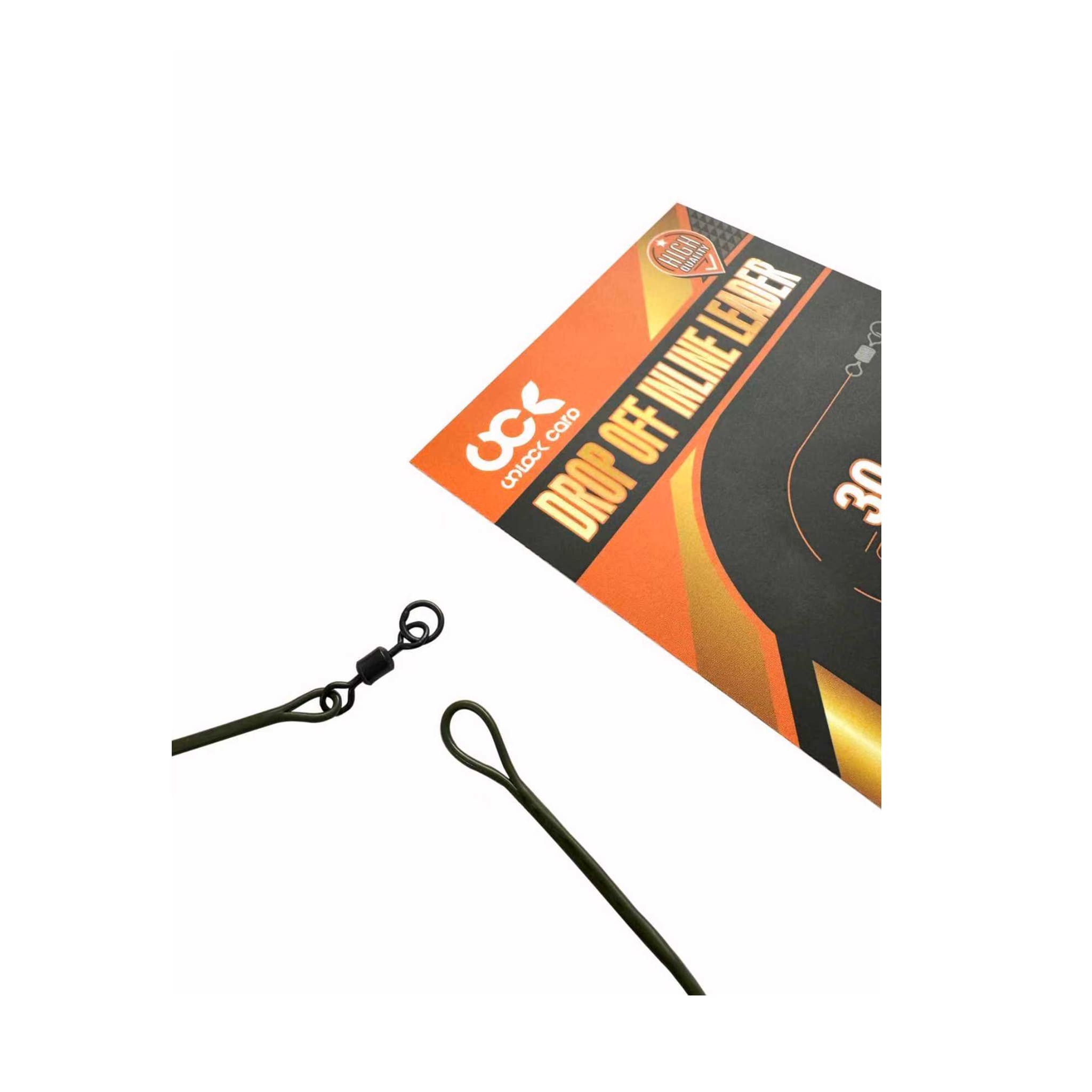 "Solid Bag" Drop-Off Inline Leader (25cm / 30lb) - Short Stem