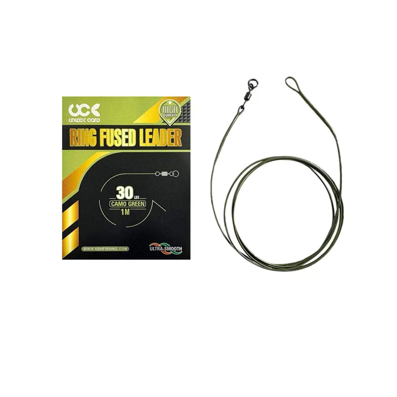 "Ring" Fused Leader (1m / 30lb) - Ready Tied with Flexi-Ring Swivel