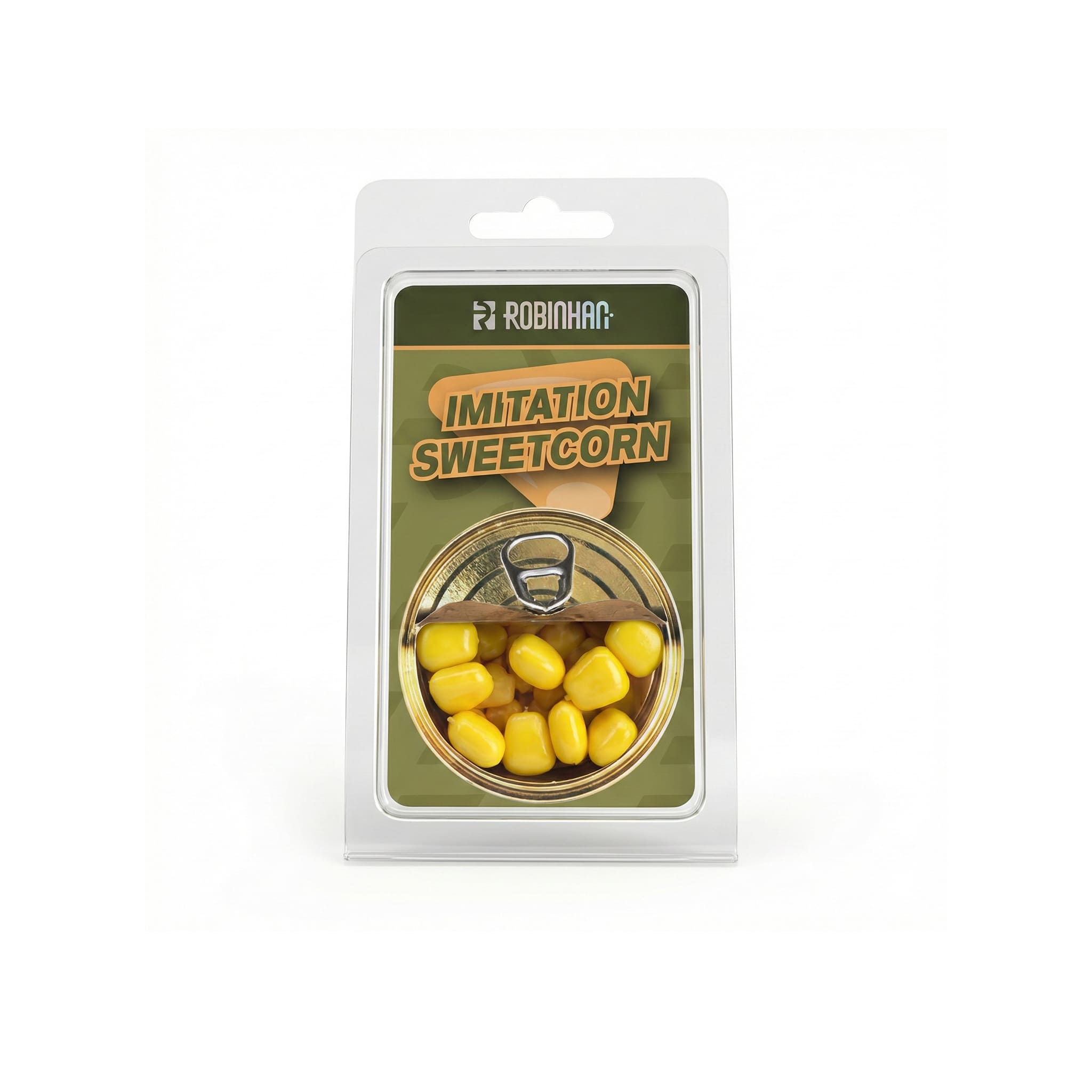 Pack of yellow imitation sweetcorn artificial pop-up bait for carp fishing rig presentation.