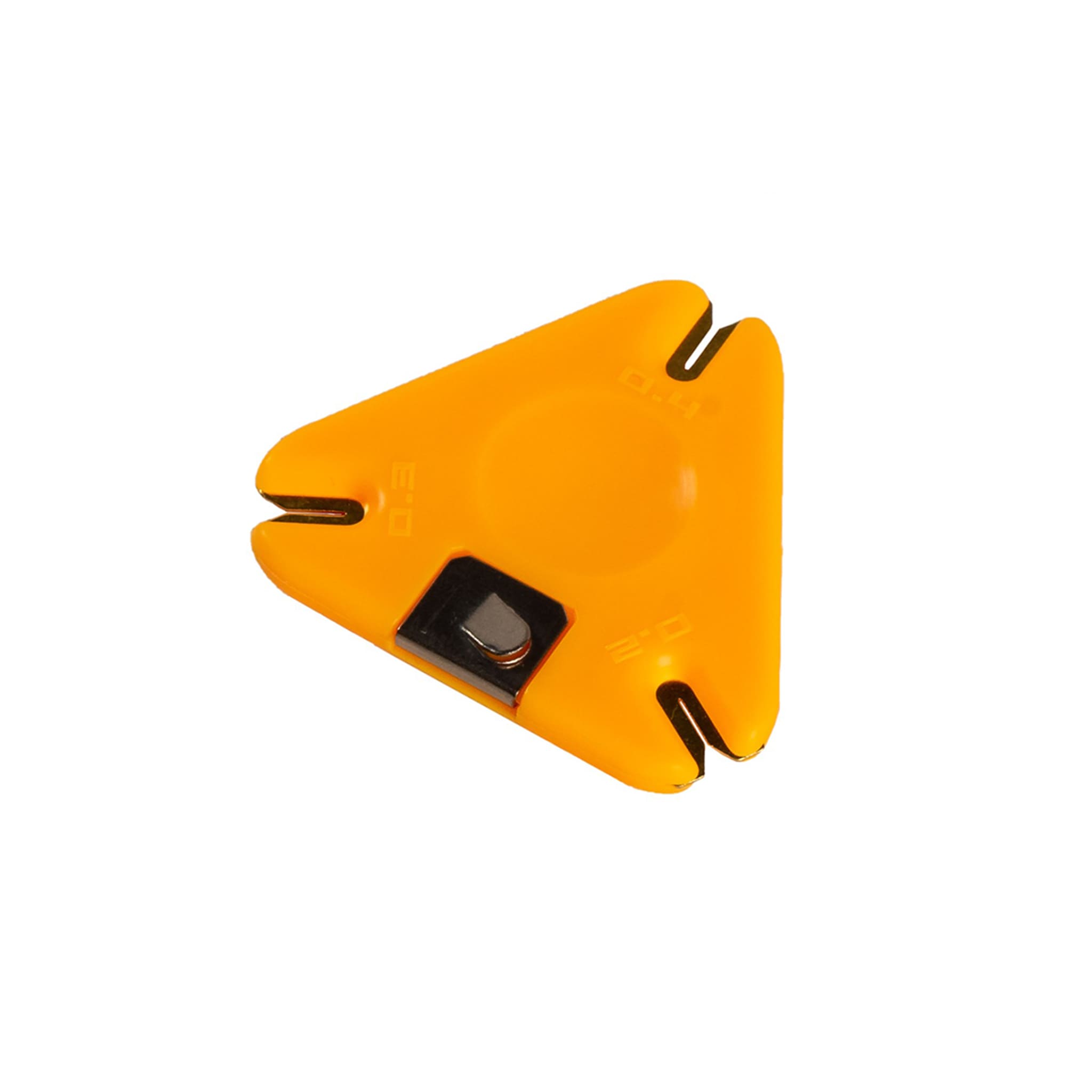 High visibility orange coated braid stripper tool for stripping hooklink materials for carp rigs.