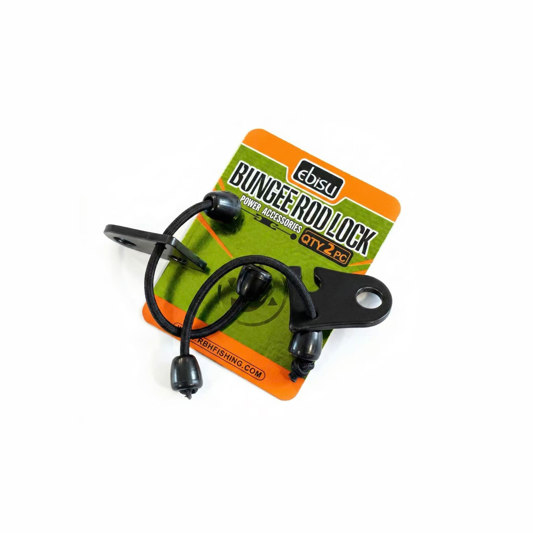 Ebisu Bungee Rod Lock twin pack, high tension elastic rod clamp to secure fishing rods during violent takes.