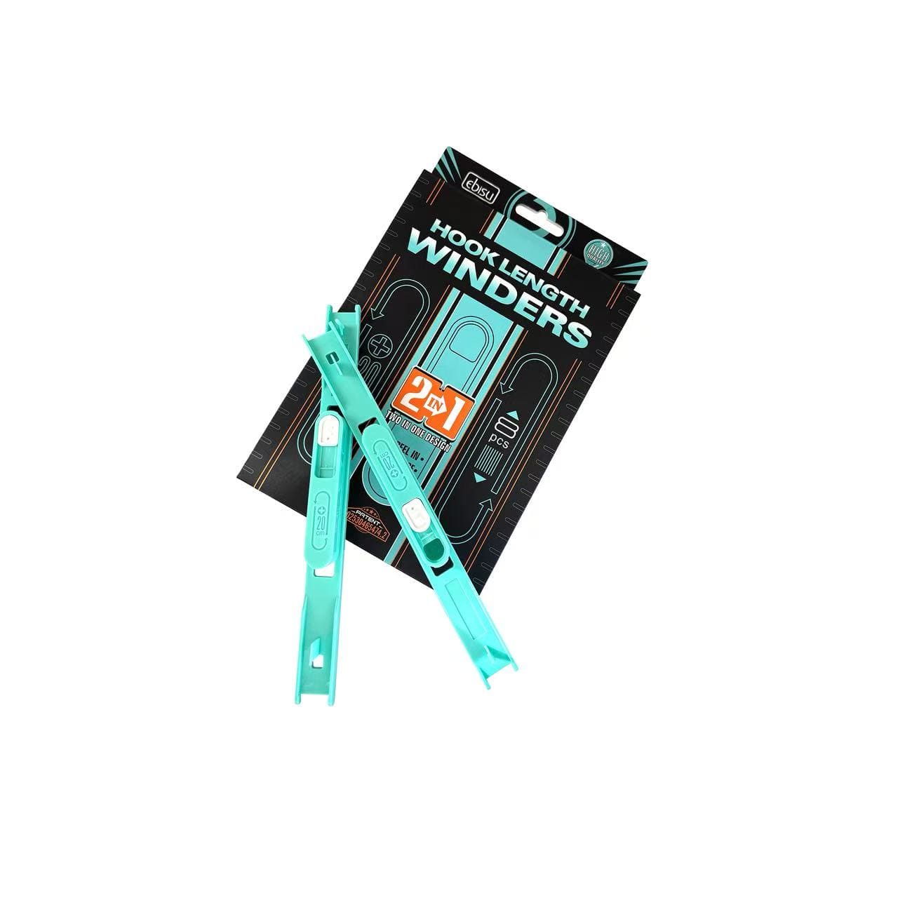 Ebisu "2-in-1" Hooklength Winders with Built-in Storage (8 Pack)