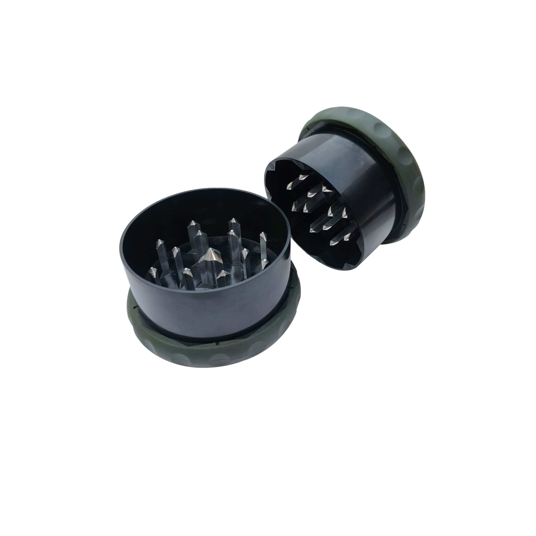 Heavy duty carp bait crusher with sharp metal teeth for grinding hard boilies and tiger nuts