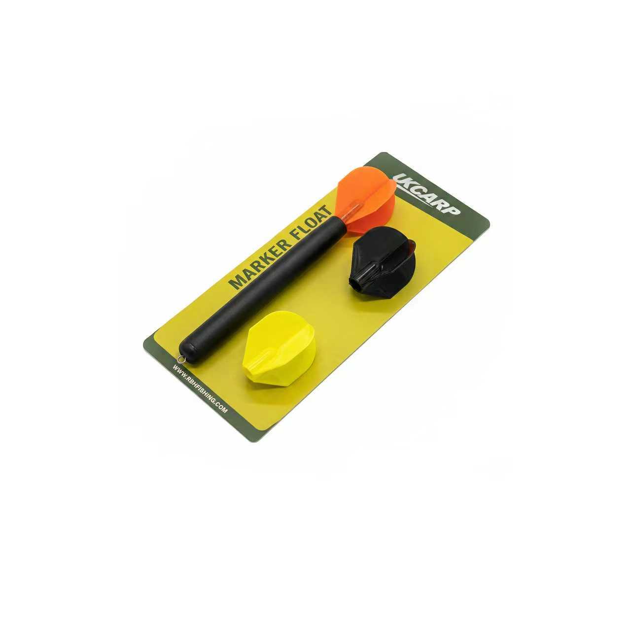 UKCARP Marker Float Kit with interchangeable high-vis yellow and orange flights for long range feature finding.