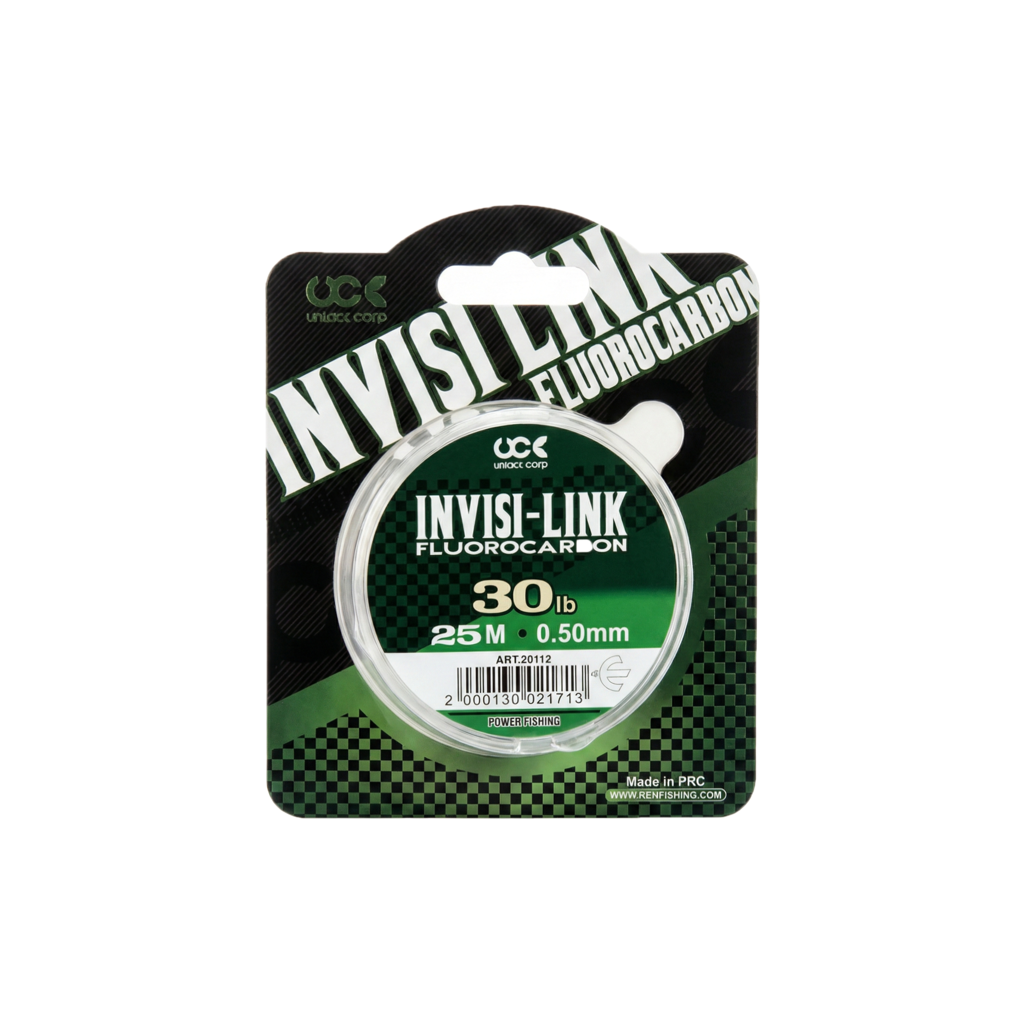 Unlock Carp Invisi-Link Fluorocarbon Hooklink Material - 30lb 25m spool for stiff rigs and boom sections