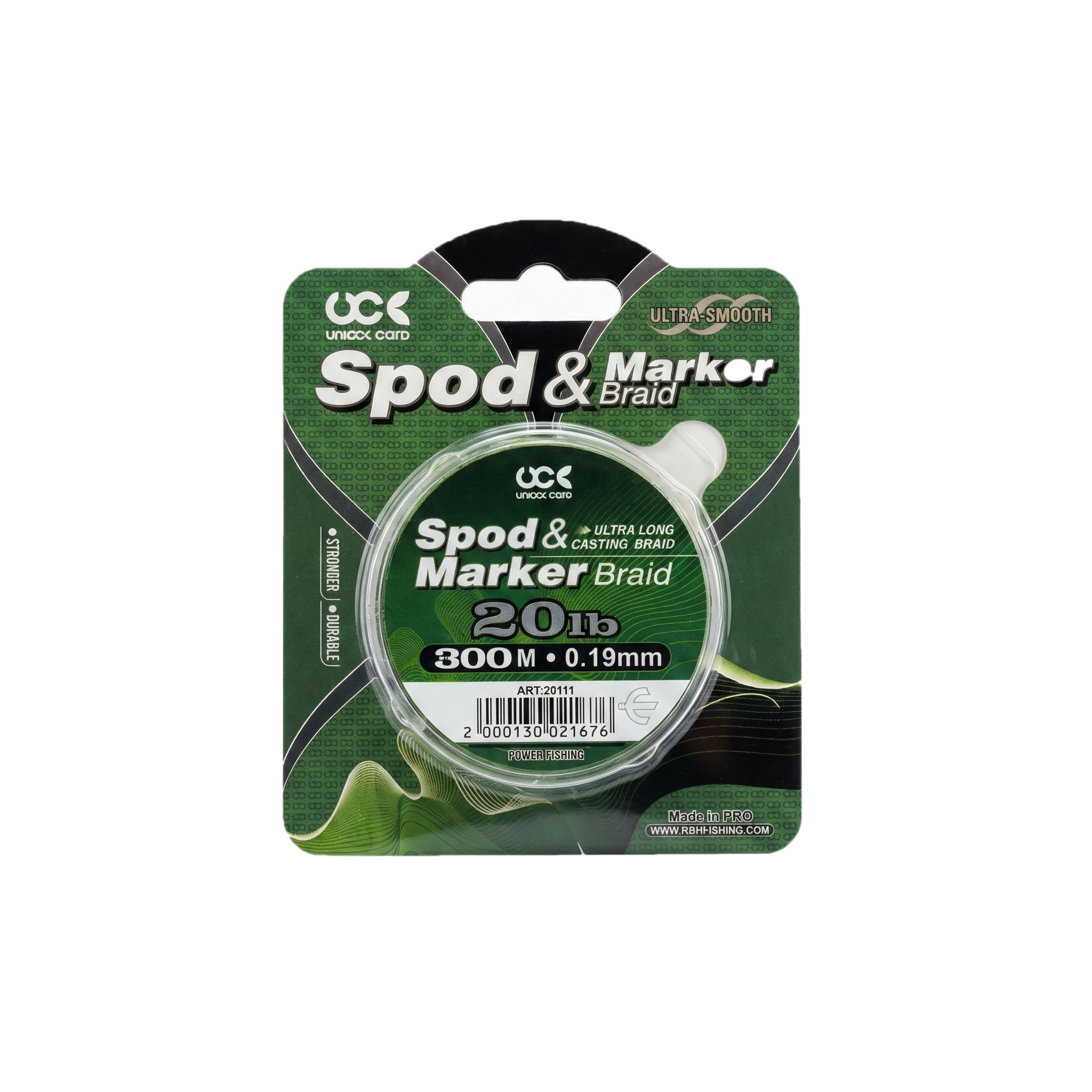 Unlock Carp Ultra-Smooth Spod & Marker Braid 20lb 300m - 0.19mm low diameter for extreme distance casting.